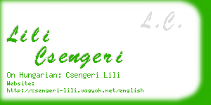 lili csengeri business card